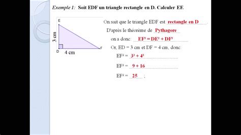 comment calculer pythagore avec une seule mesure